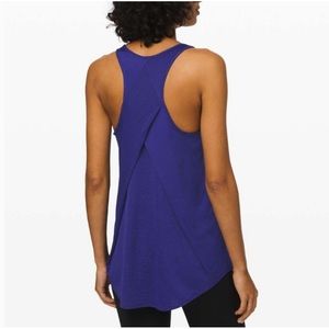 NEW Lululemon Essential Pleated Tank Blue Size 8